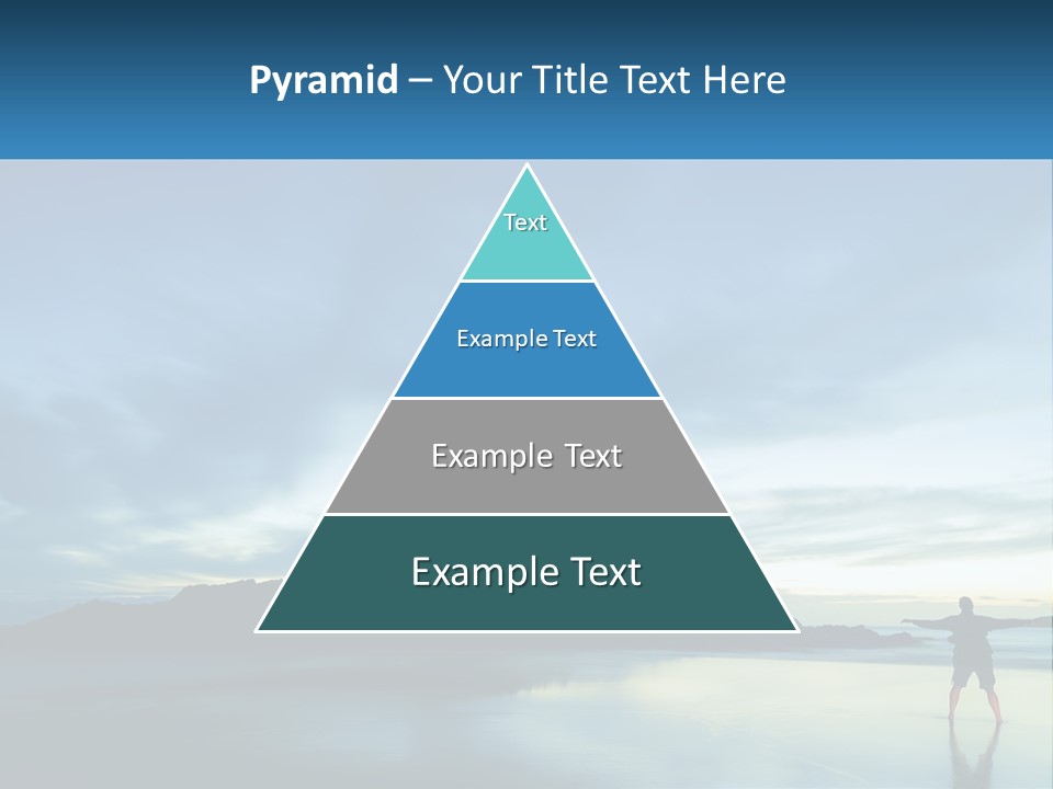 A Person Standing On A Beach With A Sky Background PowerPoint Template