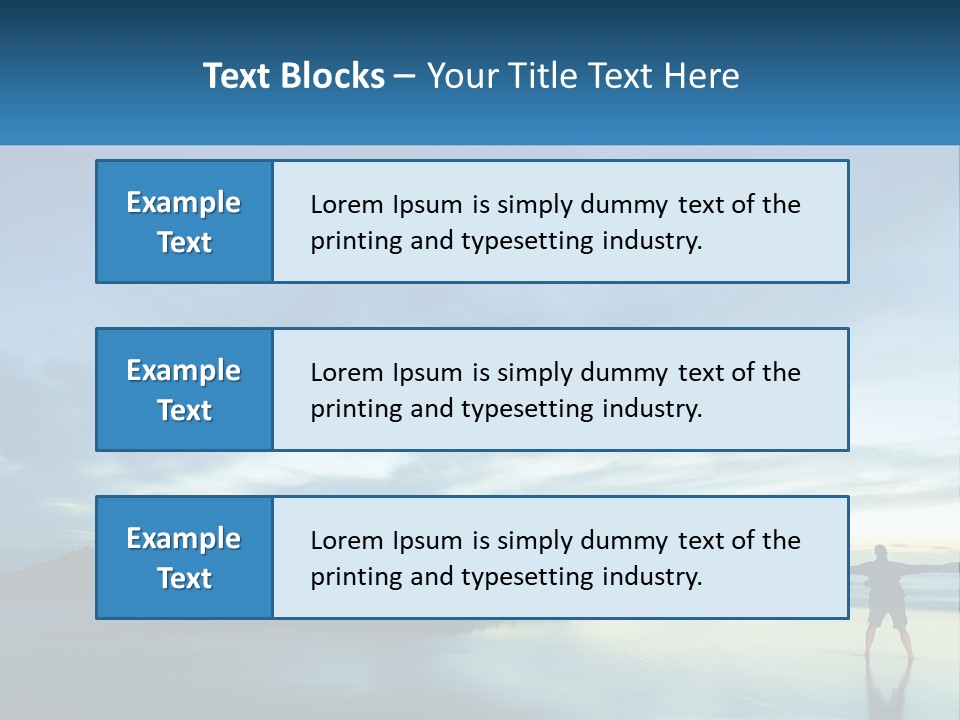 A Person Standing On A Beach With A Sky Background PowerPoint Template