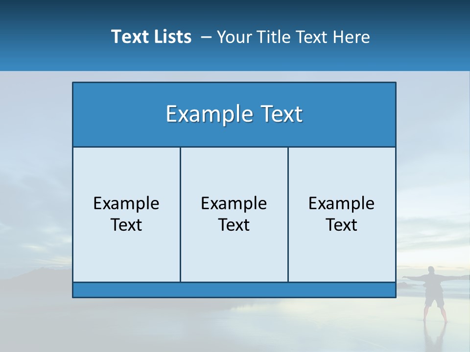 A Person Standing On A Beach With A Sky Background PowerPoint Template