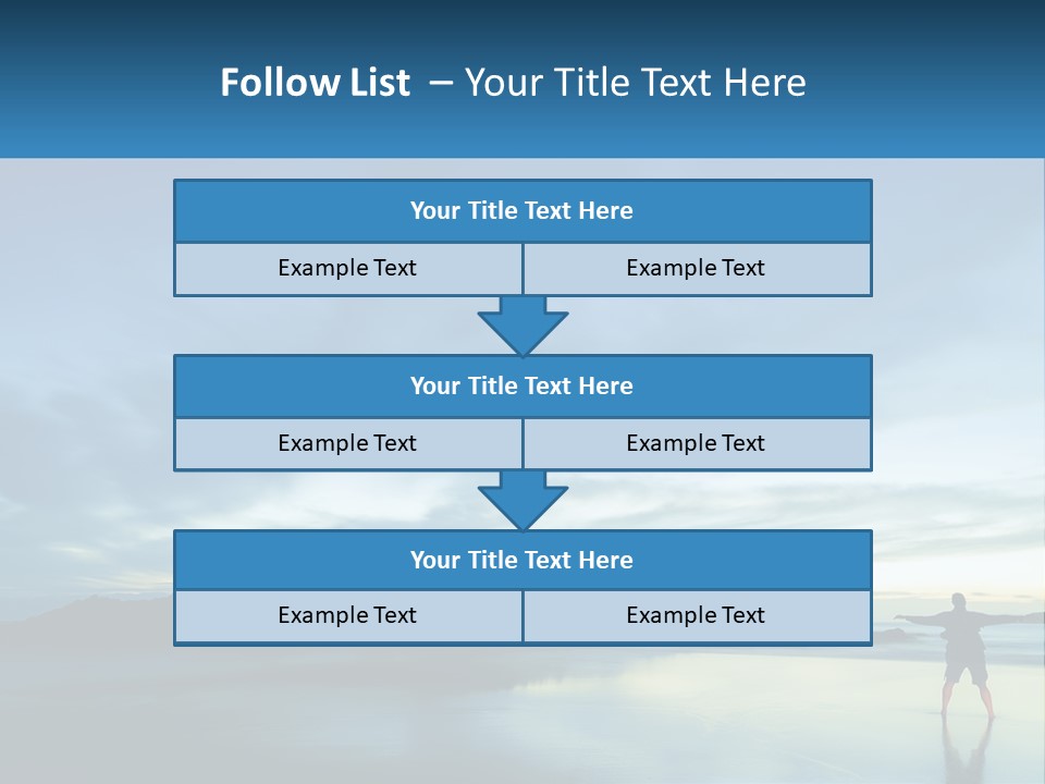 A Person Standing On A Beach With A Sky Background PowerPoint Template