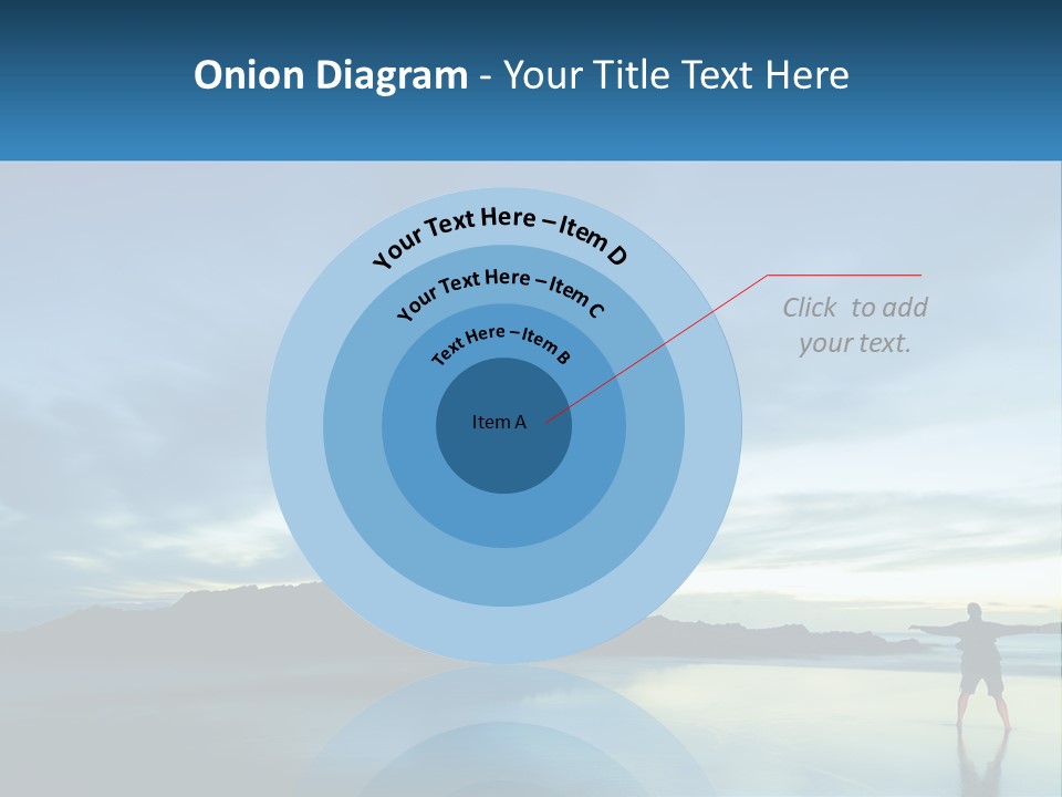 A Person Standing On A Beach With A Sky Background PowerPoint Template