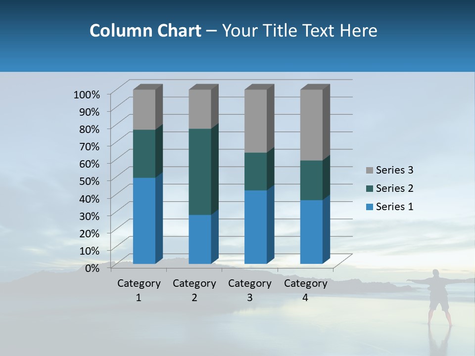 A Person Standing On A Beach With A Sky Background PowerPoint Template