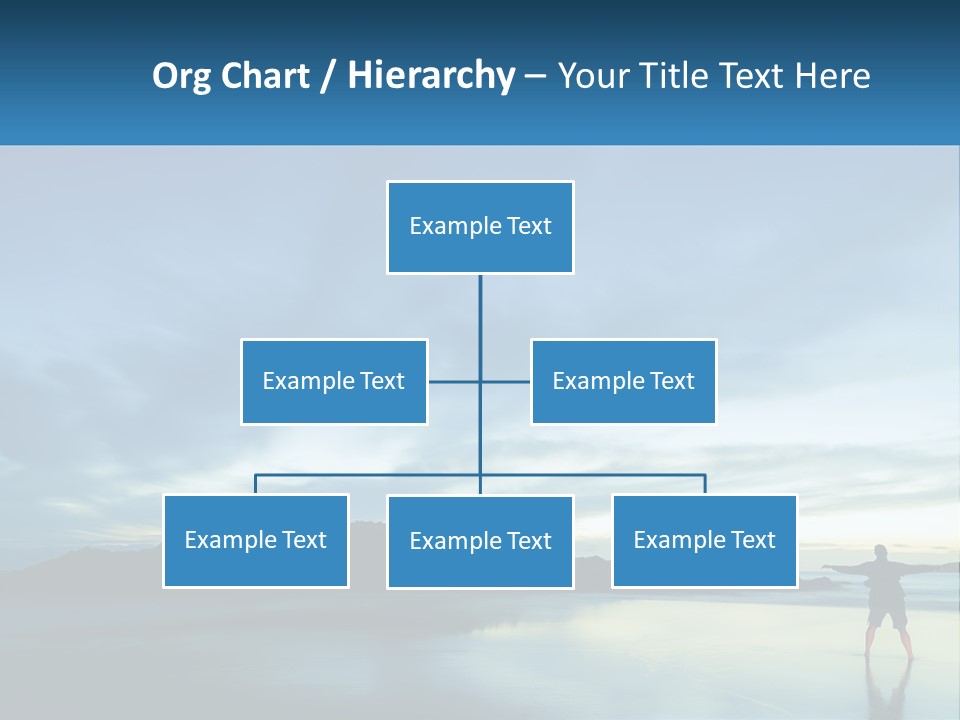 A Person Standing On A Beach With A Sky Background PowerPoint Template
