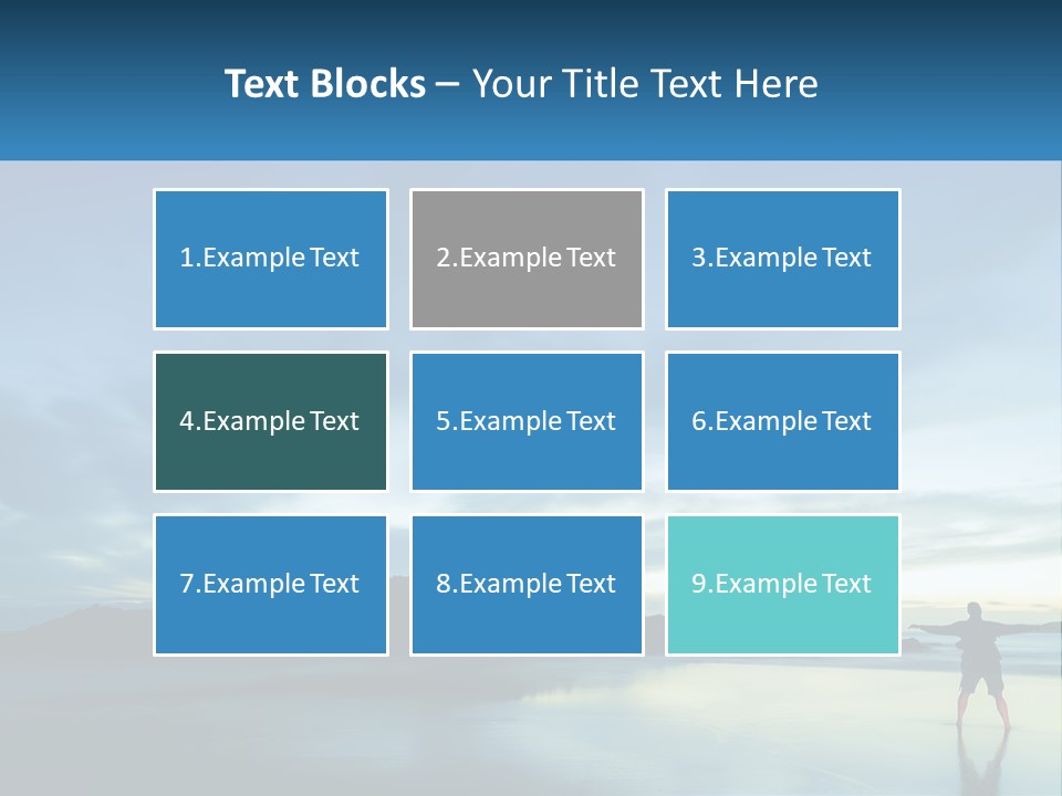 A Person Standing On A Beach With A Sky Background PowerPoint Template