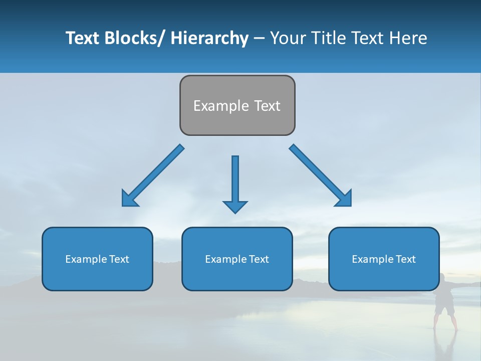A Person Standing On A Beach With A Sky Background PowerPoint Template