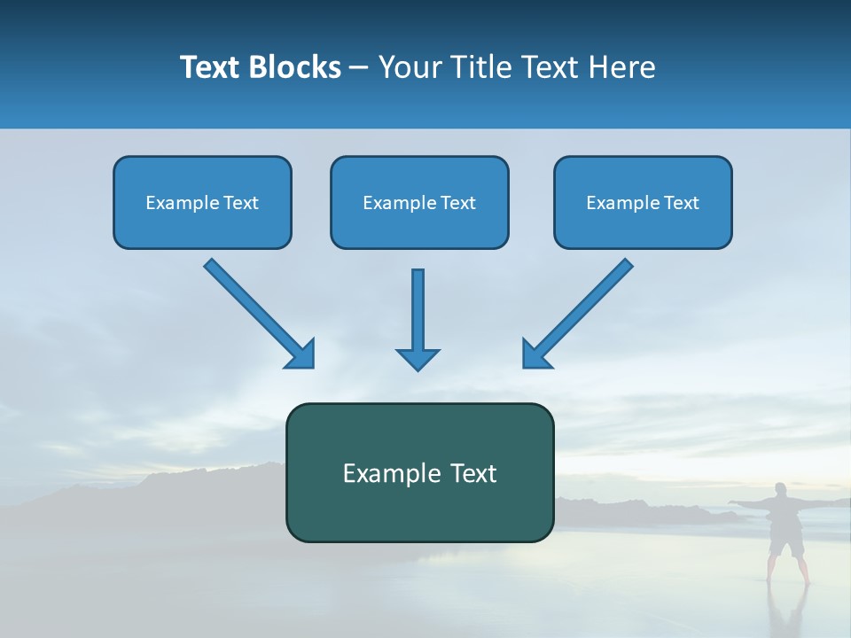 A Person Standing On A Beach With A Sky Background PowerPoint Template