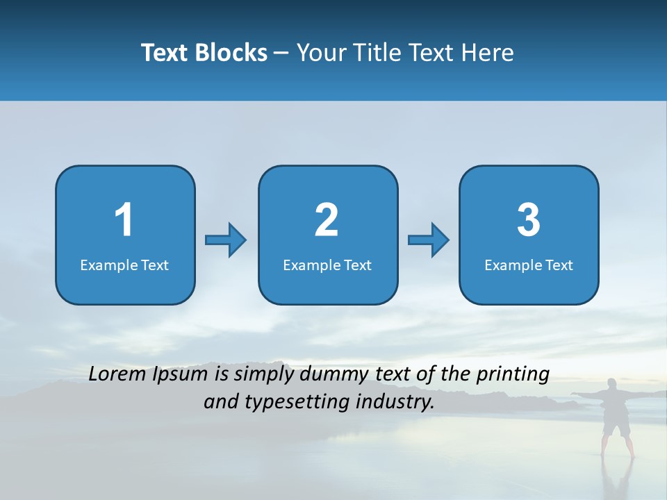 A Person Standing On A Beach With A Sky Background PowerPoint Template