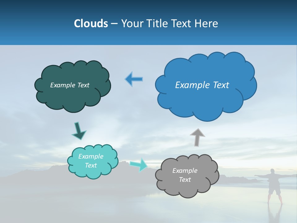 A Person Standing On A Beach With A Sky Background PowerPoint Template
