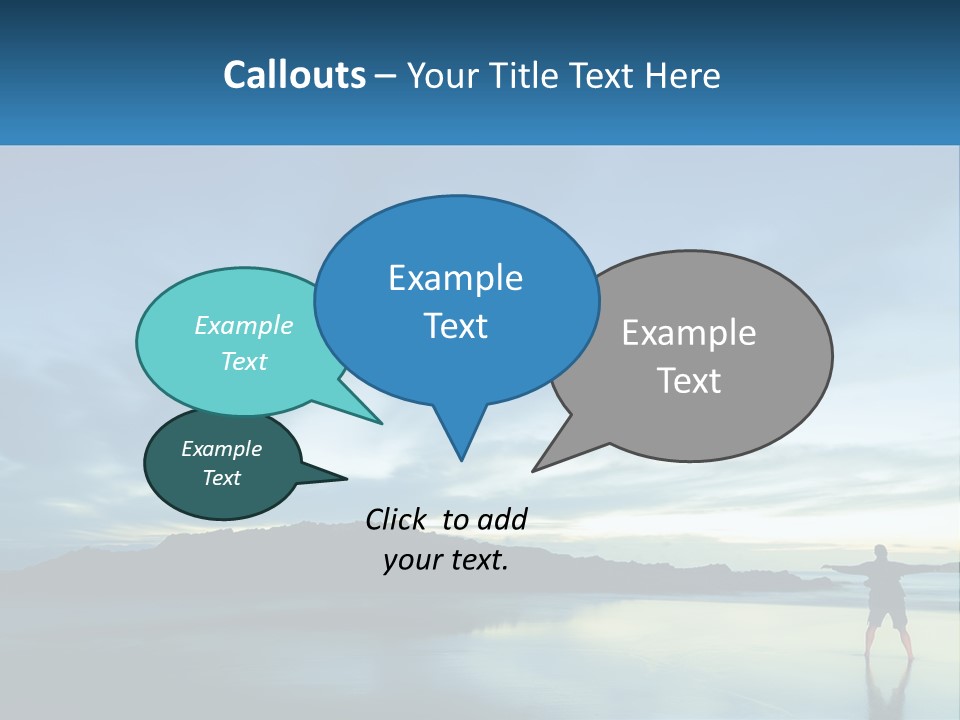 A Person Standing On A Beach With A Sky Background PowerPoint Template