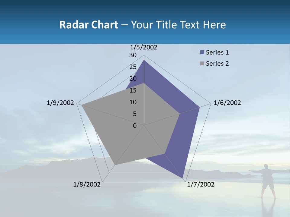 A Person Standing On A Beach With A Sky Background PowerPoint Template