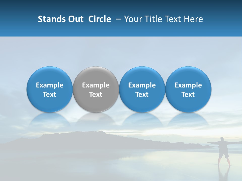 A Person Standing On A Beach With A Sky Background PowerPoint Template