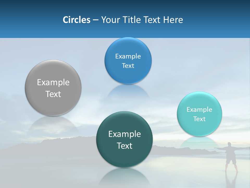 A Person Standing On A Beach With A Sky Background PowerPoint Template