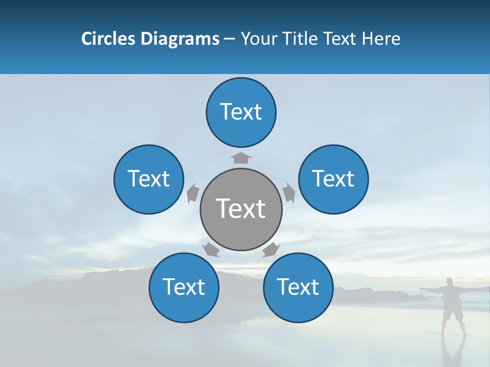 A Person Standing On A Beach With A Sky Background PowerPoint Template