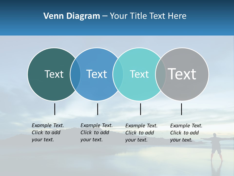 A Person Standing On A Beach With A Sky Background PowerPoint Template