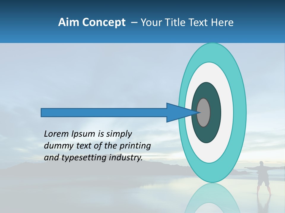 A Person Standing On A Beach With A Sky Background PowerPoint Template