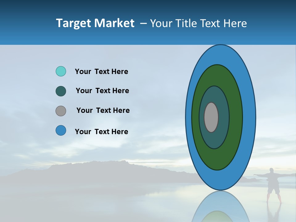 A Person Standing On A Beach With A Sky Background PowerPoint Template