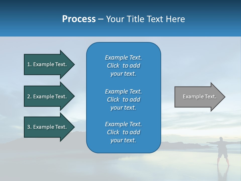 A Person Standing On A Beach With A Sky Background PowerPoint Template