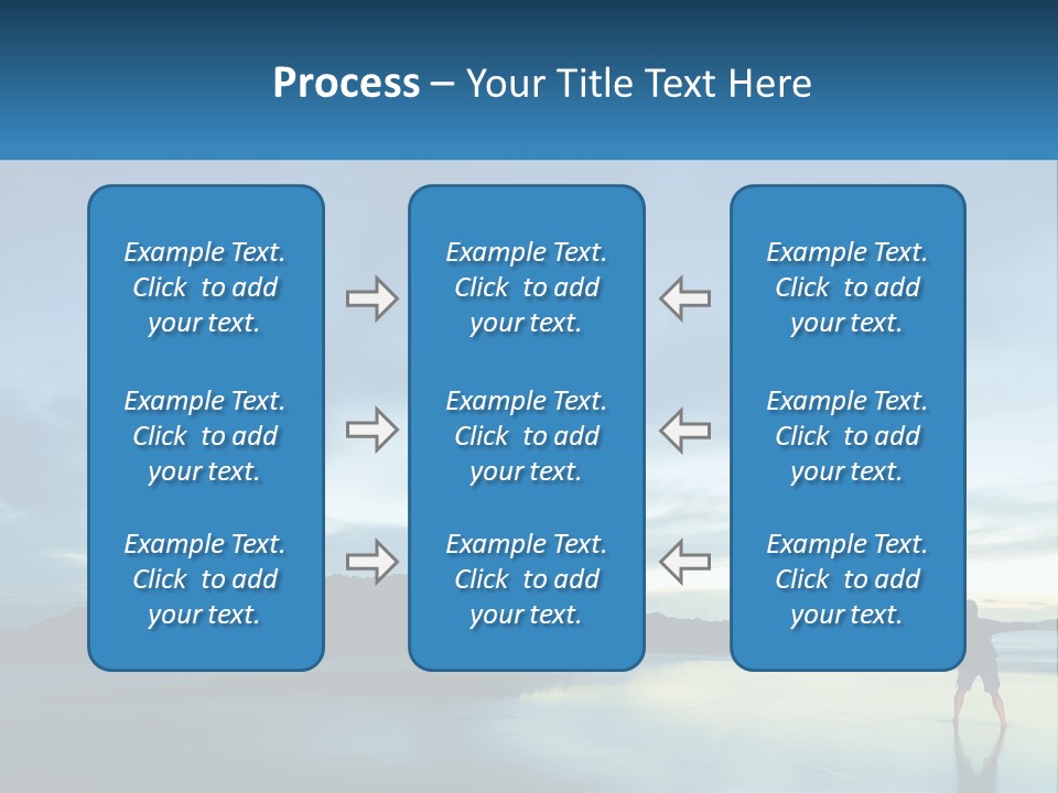 A Person Standing On A Beach With A Sky Background PowerPoint Template