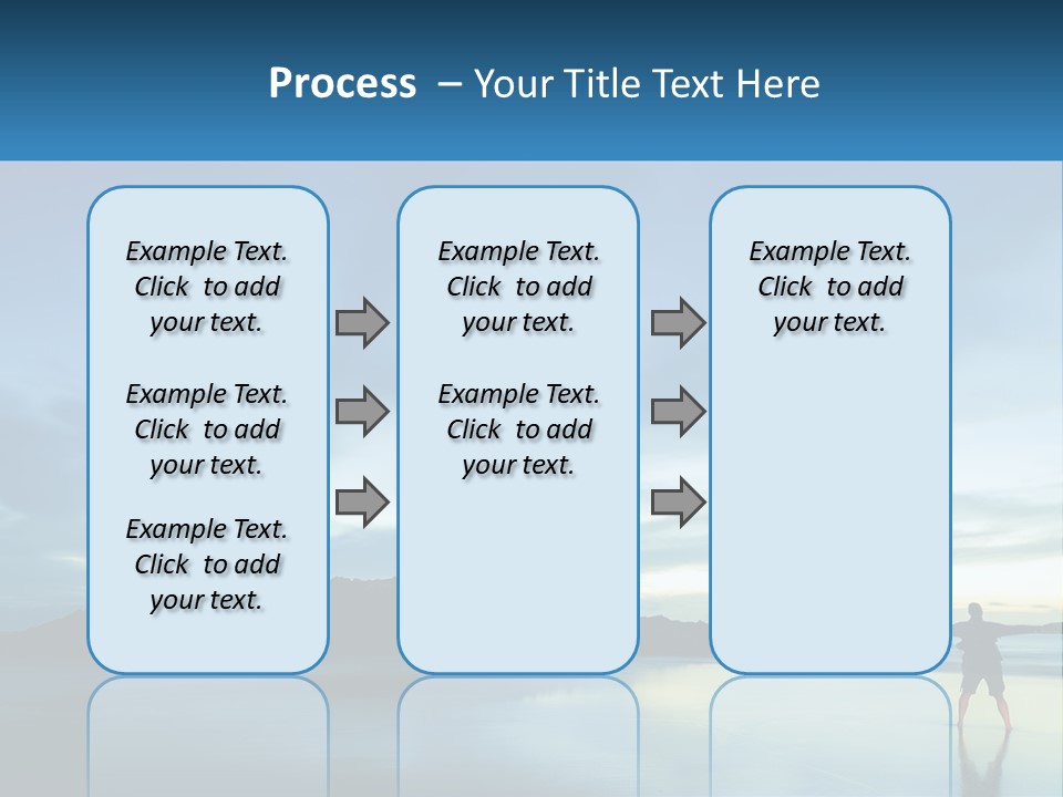 A Person Standing On A Beach With A Sky Background PowerPoint Template