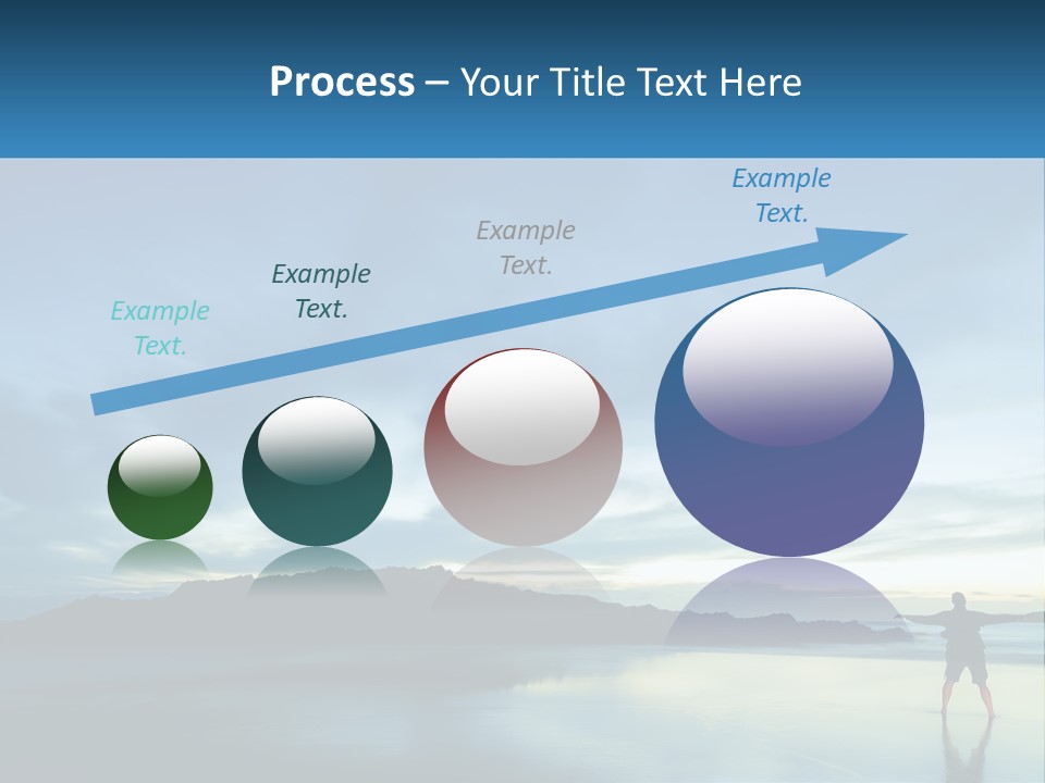 A Person Standing On A Beach With A Sky Background PowerPoint Template