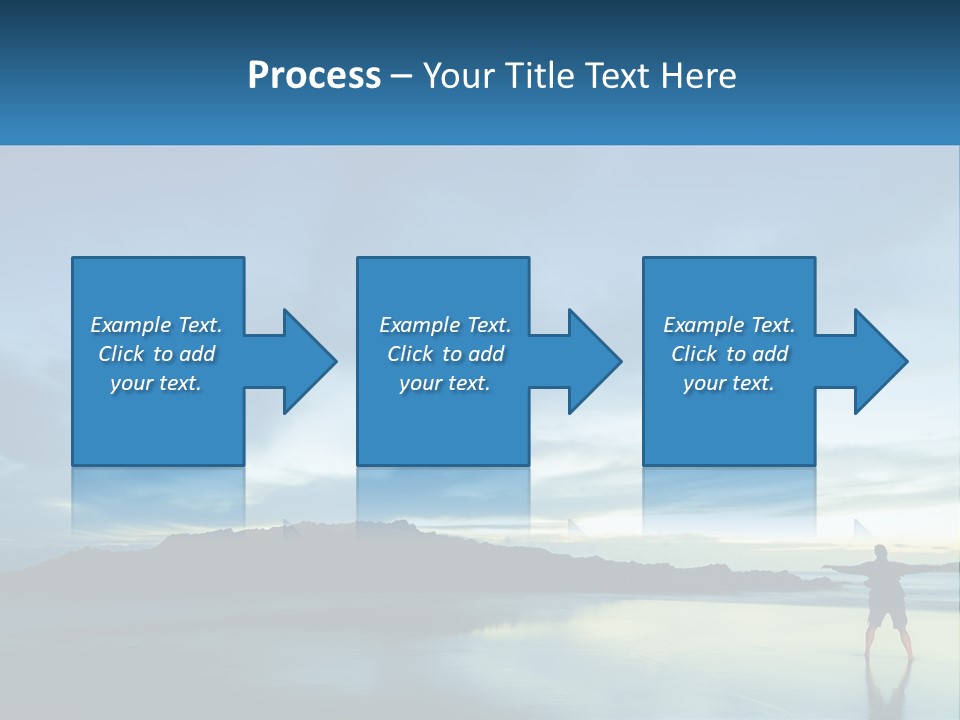 A Person Standing On A Beach With A Sky Background PowerPoint Template