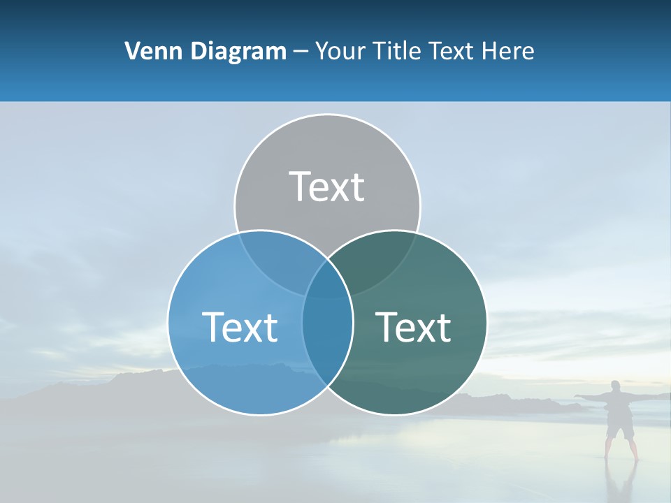 A Person Standing On A Beach With A Sky Background PowerPoint Template