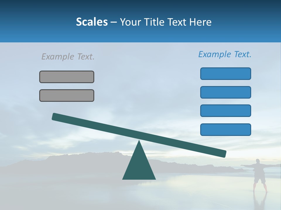 A Person Standing On A Beach With A Sky Background PowerPoint Template