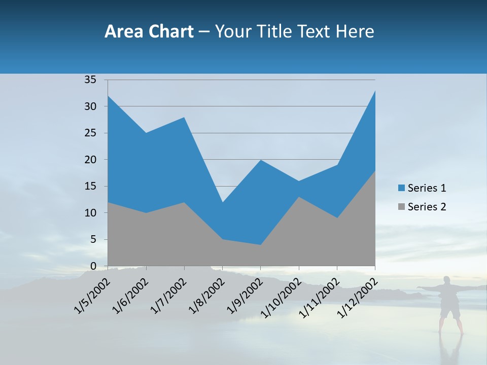A Person Standing On A Beach With A Sky Background PowerPoint Template