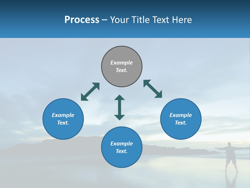A Person Standing On A Beach With A Sky Background PowerPoint Template