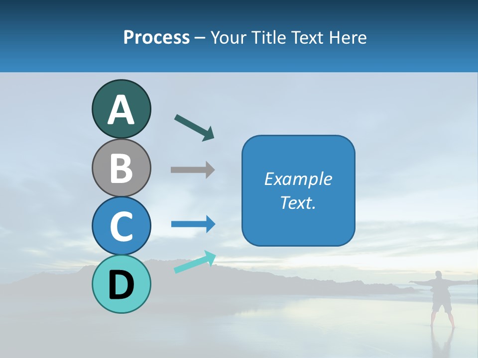 A Person Standing On A Beach With A Sky Background PowerPoint Template