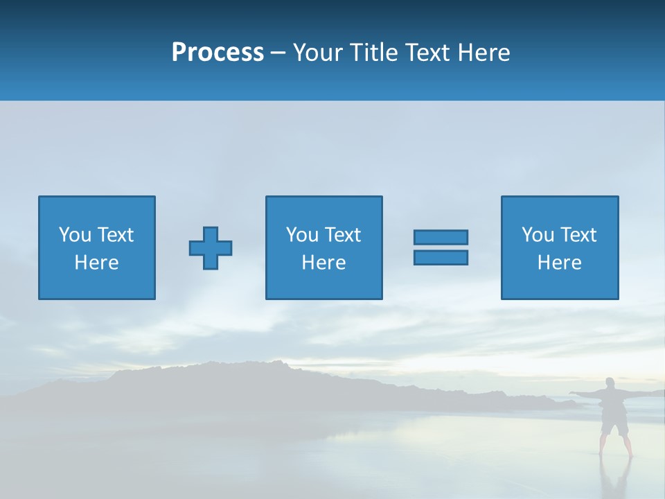 A Person Standing On A Beach With A Sky Background PowerPoint Template