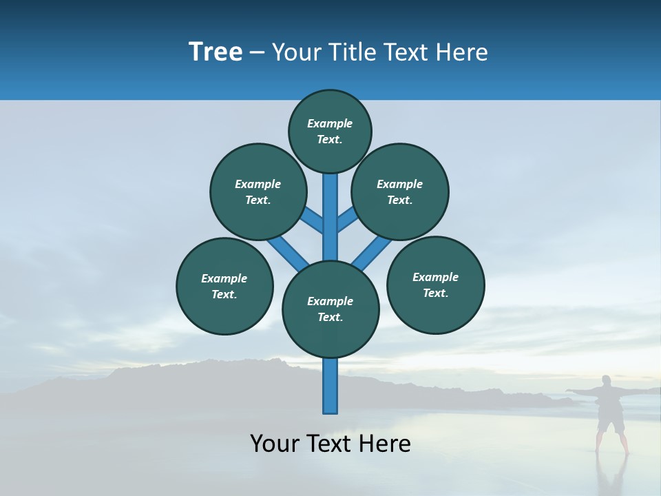 A Person Standing On A Beach With A Sky Background PowerPoint Template