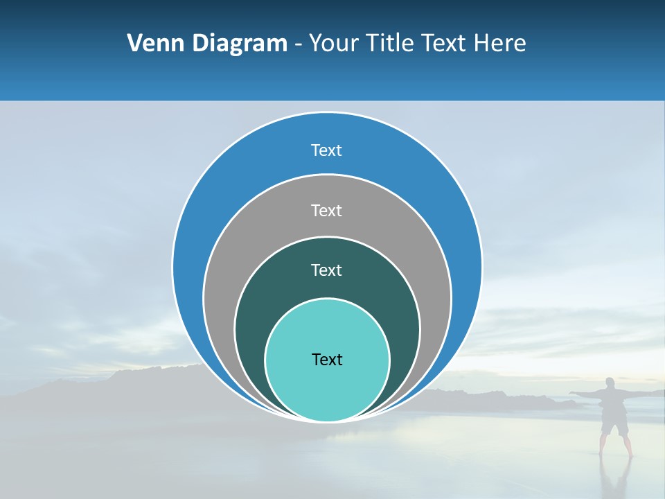 A Person Standing On A Beach With A Sky Background PowerPoint Template