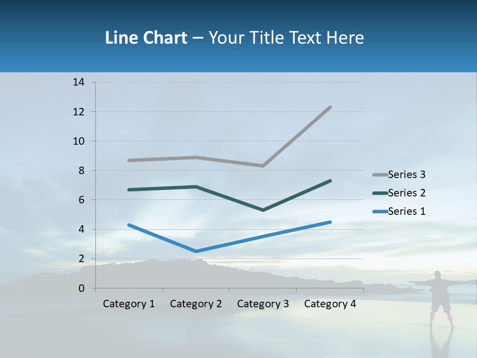A Person Standing On A Beach With A Sky Background PowerPoint Template