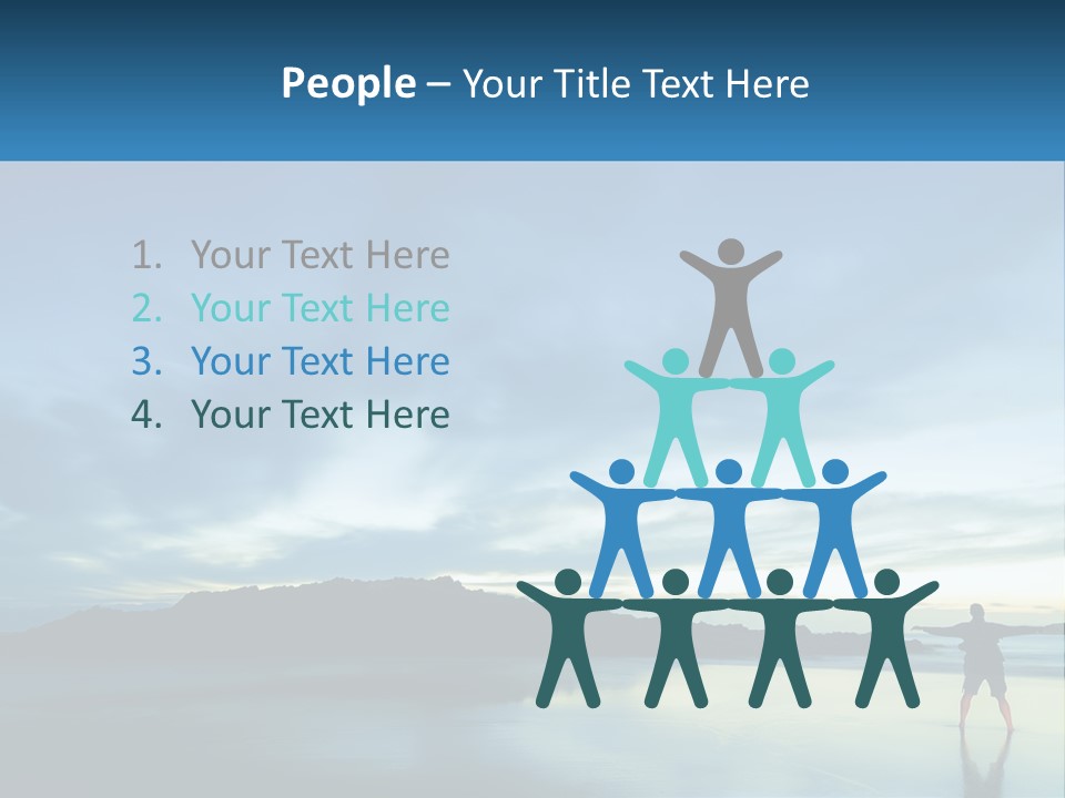 A Person Standing On A Beach With A Sky Background PowerPoint Template