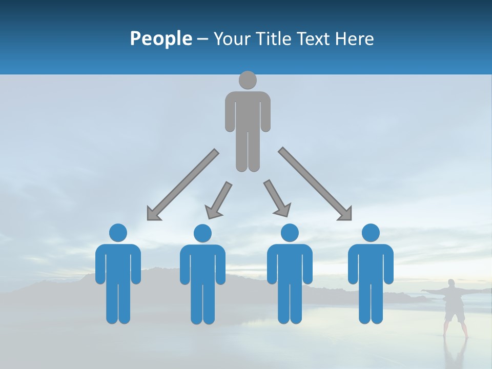 A Person Standing On A Beach With A Sky Background PowerPoint Template