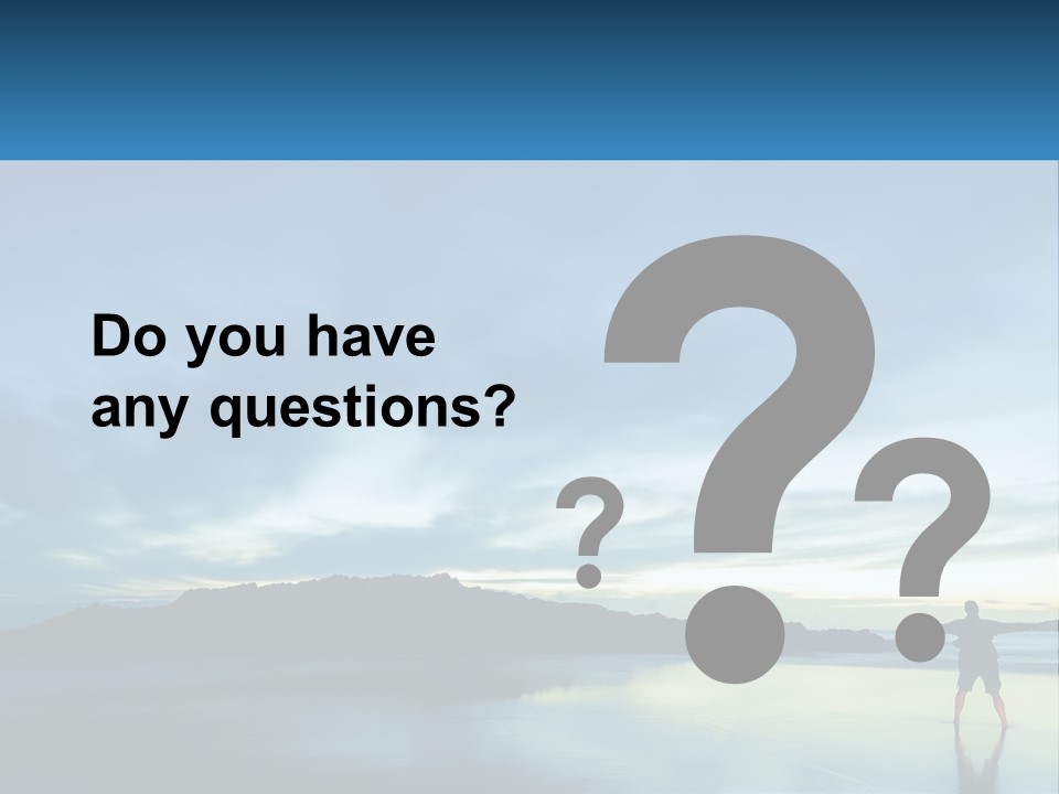 A Person Standing On A Beach With A Sky Background PowerPoint Template