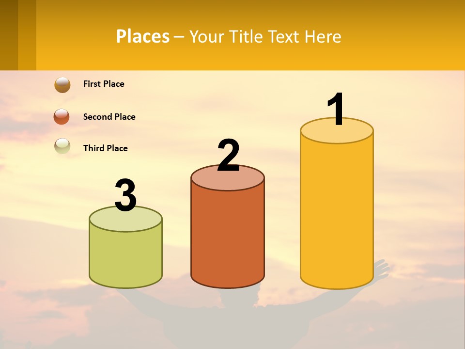 A Person With Their Arms Up In The Air PowerPoint Template