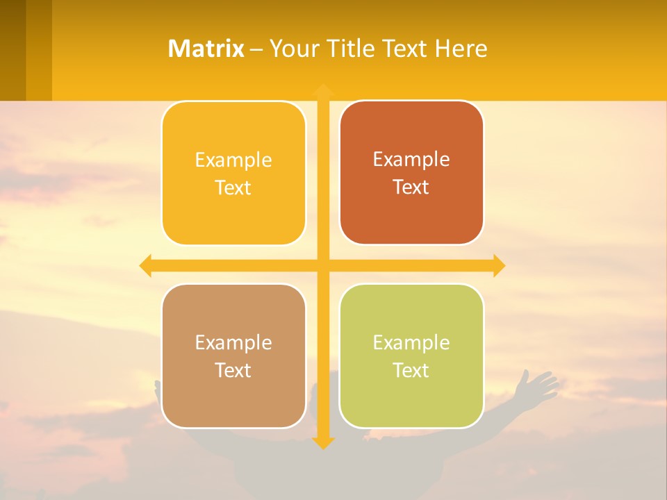 A Person With Their Arms Up In The Air PowerPoint Template