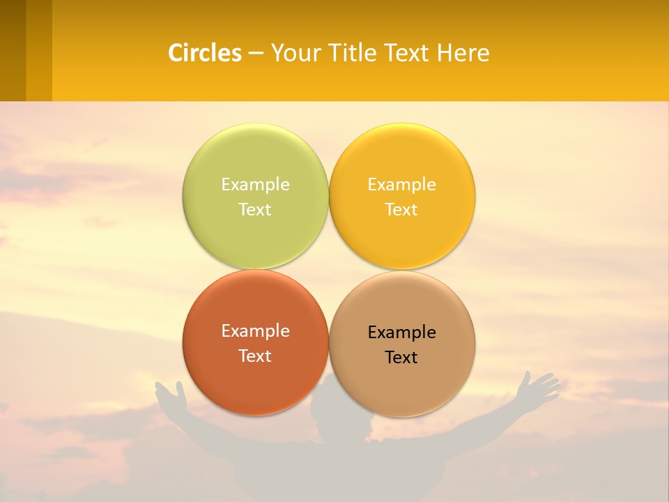 A Person With Their Arms Up In The Air PowerPoint Template