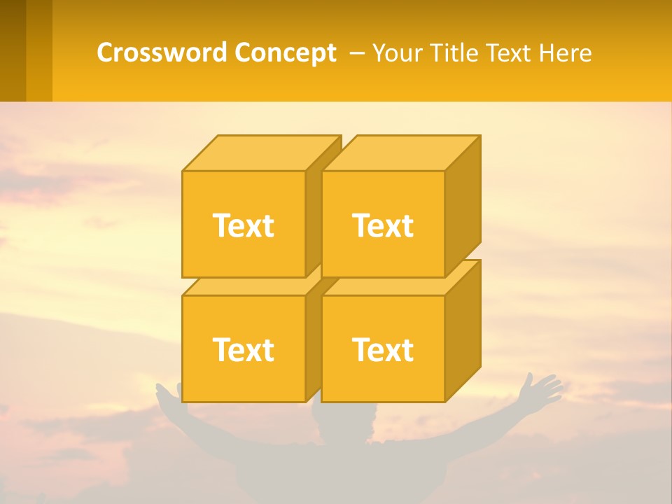 A Person With Their Arms Up In The Air PowerPoint Template