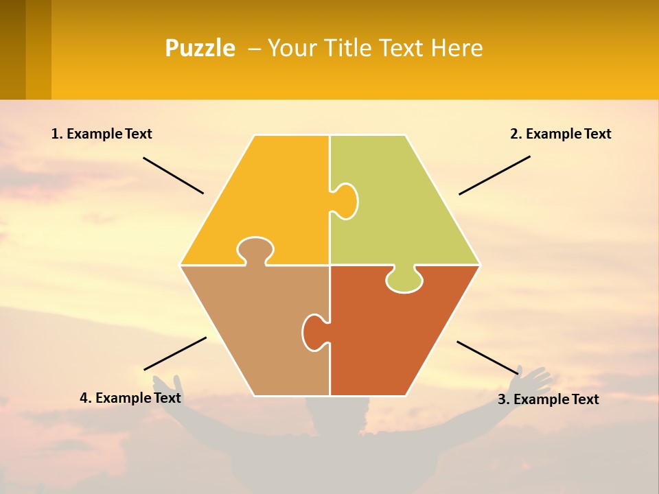 A Person With Their Arms Up In The Air PowerPoint Template