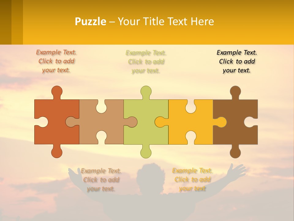 A Person With Their Arms Up In The Air PowerPoint Template