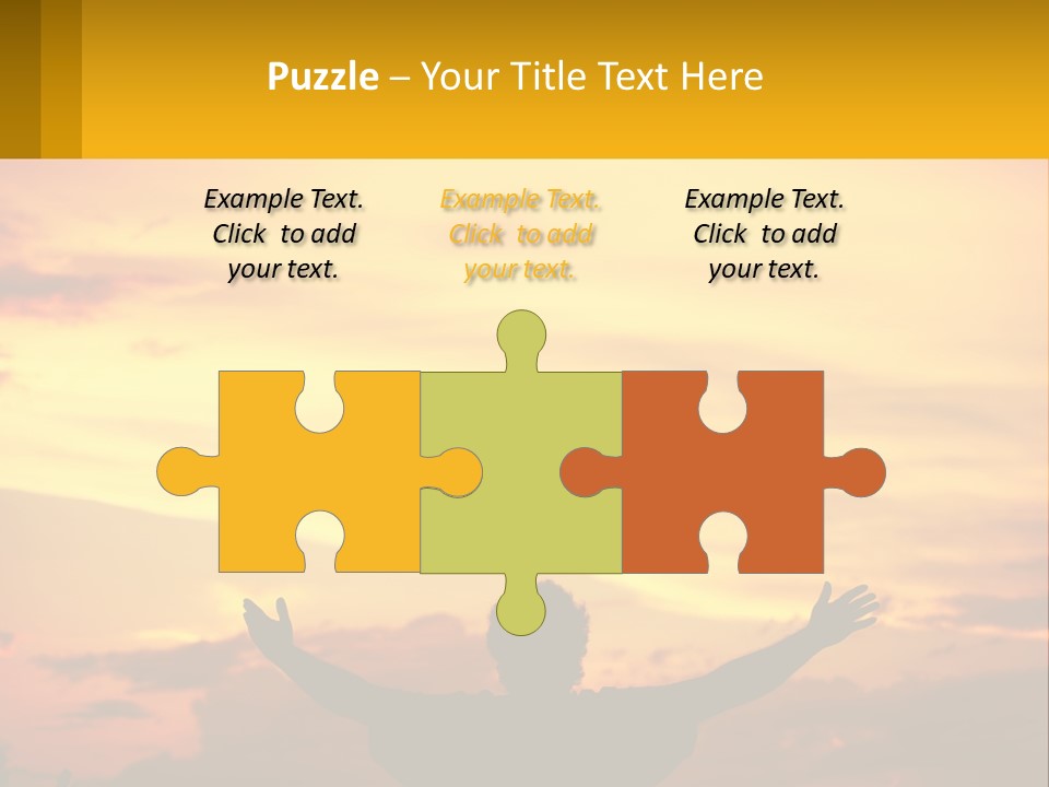 A Person With Their Arms Up In The Air PowerPoint Template