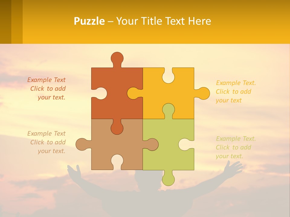 A Person With Their Arms Up In The Air PowerPoint Template