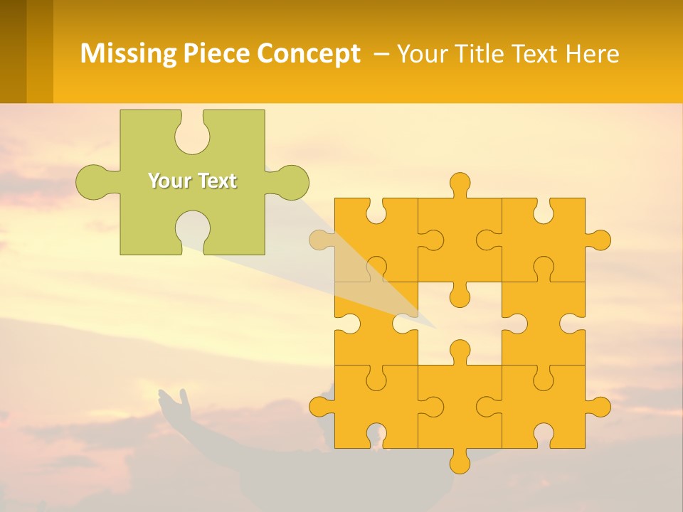 A Person With Their Arms Up In The Air PowerPoint Template