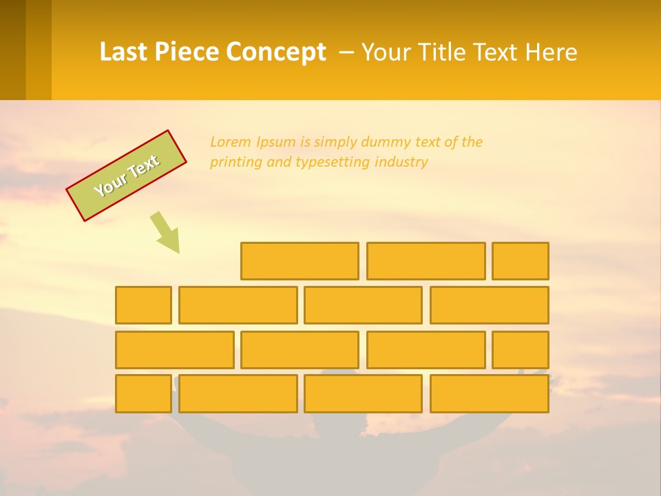 A Person With Their Arms Up In The Air PowerPoint Template