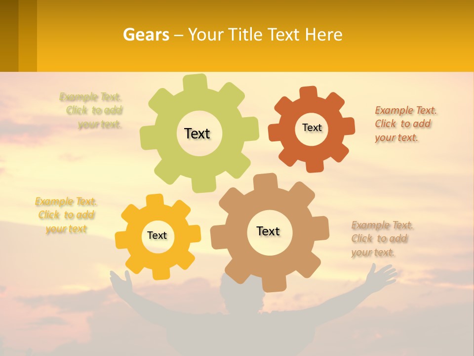 A Person With Their Arms Up In The Air PowerPoint Template