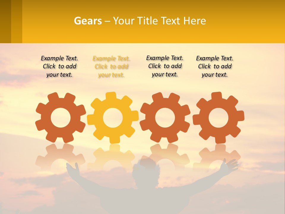 A Person With Their Arms Up In The Air PowerPoint Template