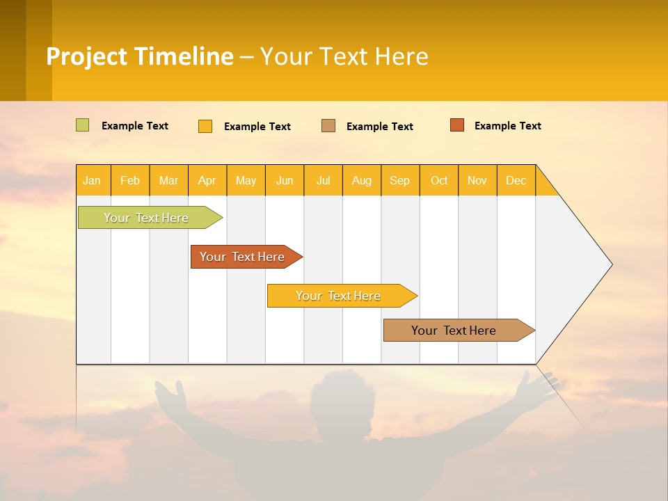 A Person With Their Arms Up In The Air PowerPoint Template